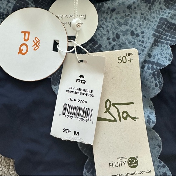 PQ Swim Reversible Seamless Wave Halter Bikini‎ Top L & Seamless Wave Bikini M - Picture 5 of 9